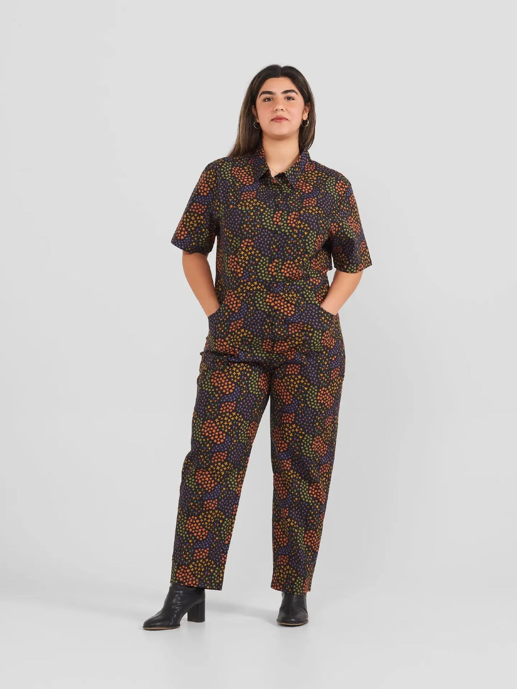 Micro Floral Field Jumpsuit