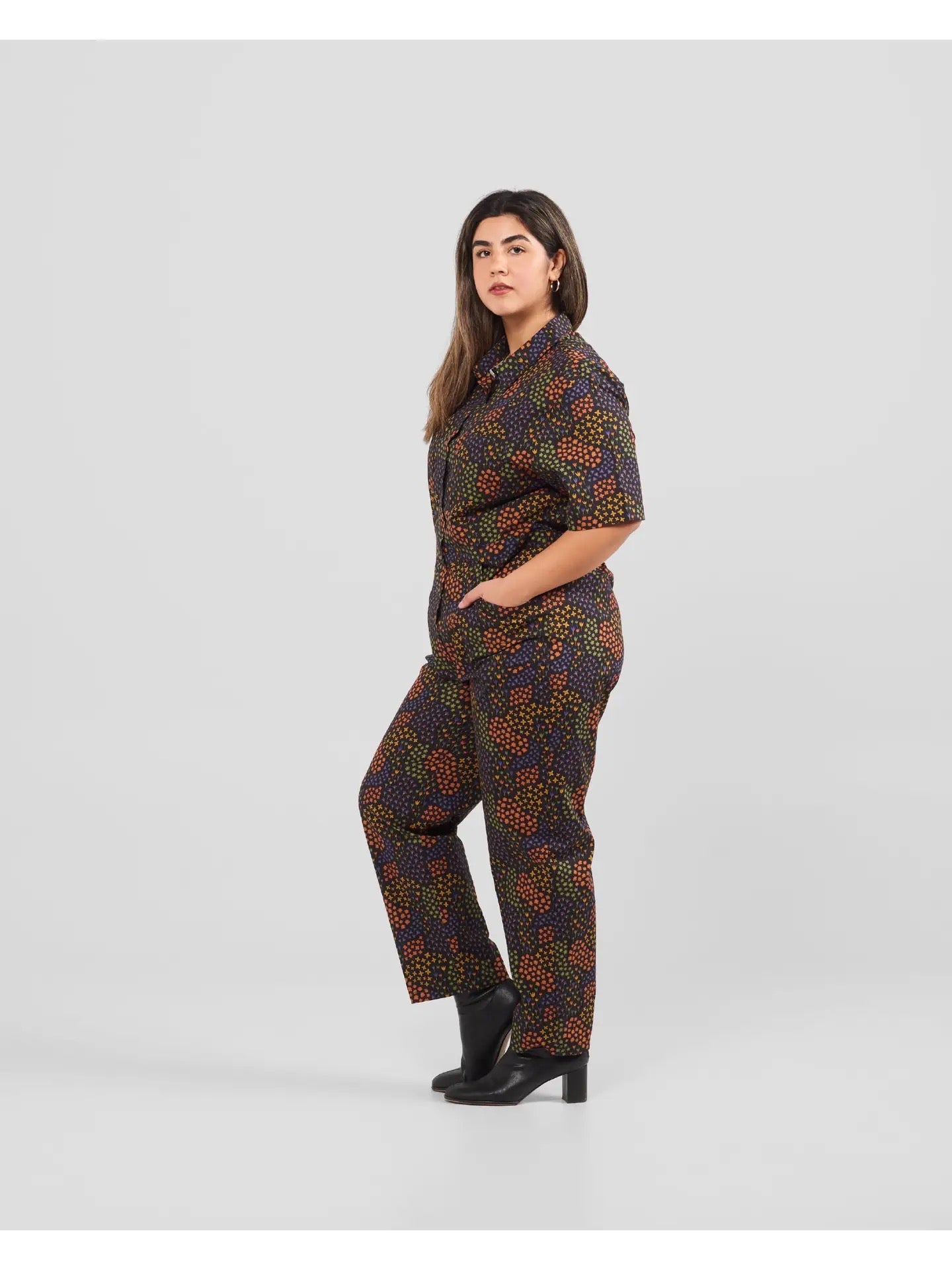 Micro Floral Field Jumpsuit