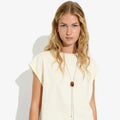 Claire Long Bolo Tie Necklace - Tigers Eye Cabochon