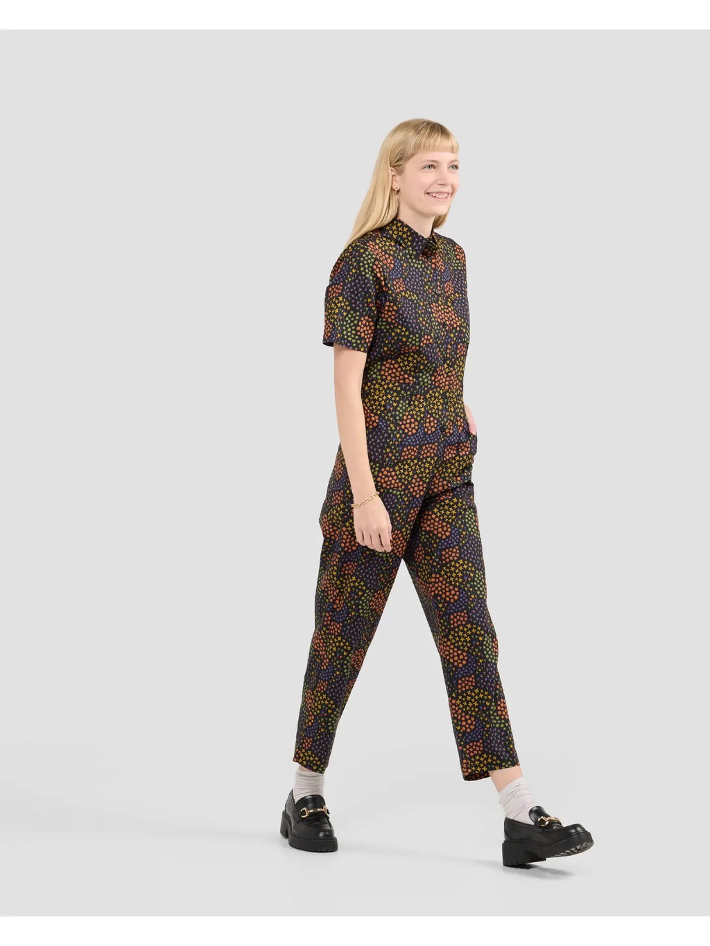 Micro Floral Field Jumpsuit