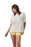 Botanical Ace Oversized BF Tee - Off White