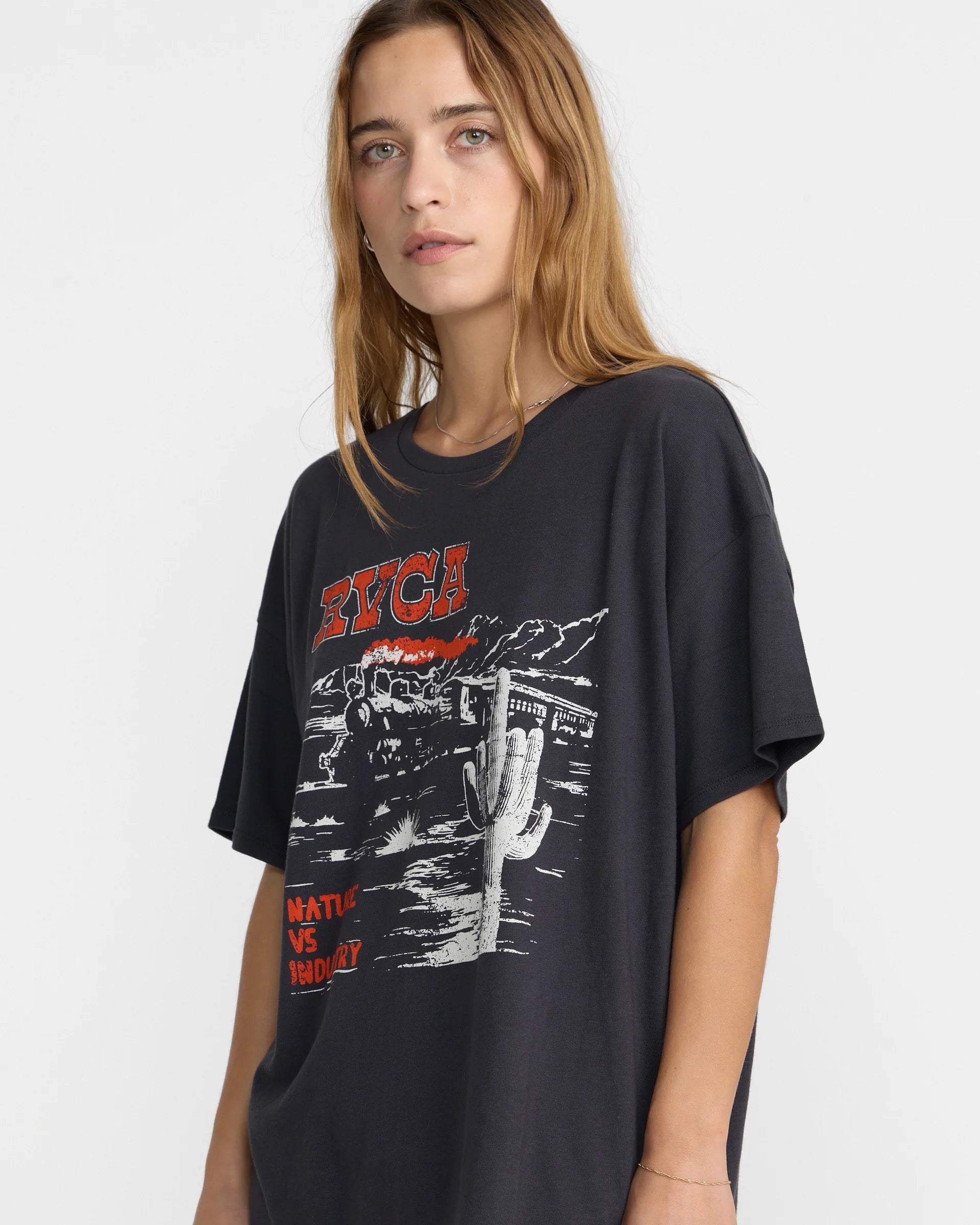 Desert Sands Oversized Tee - Washed Black