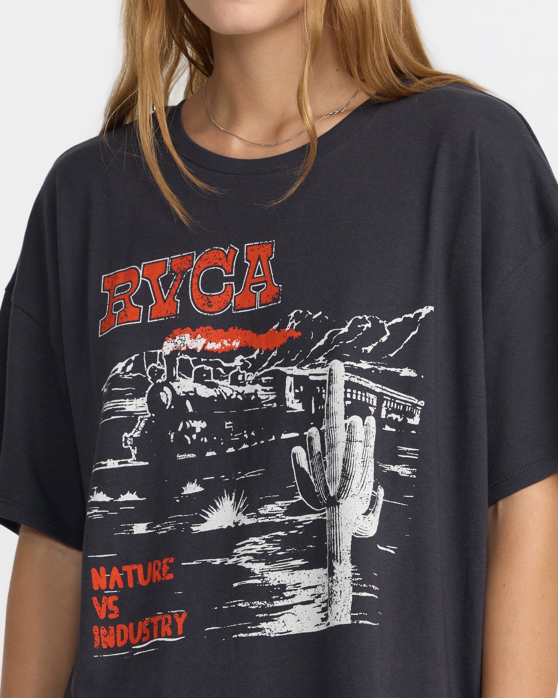Desert Sands Oversized Tee - Washed Black