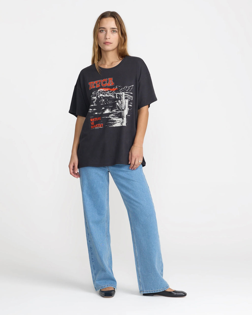 Desert Sands Oversized Tee - Washed Black