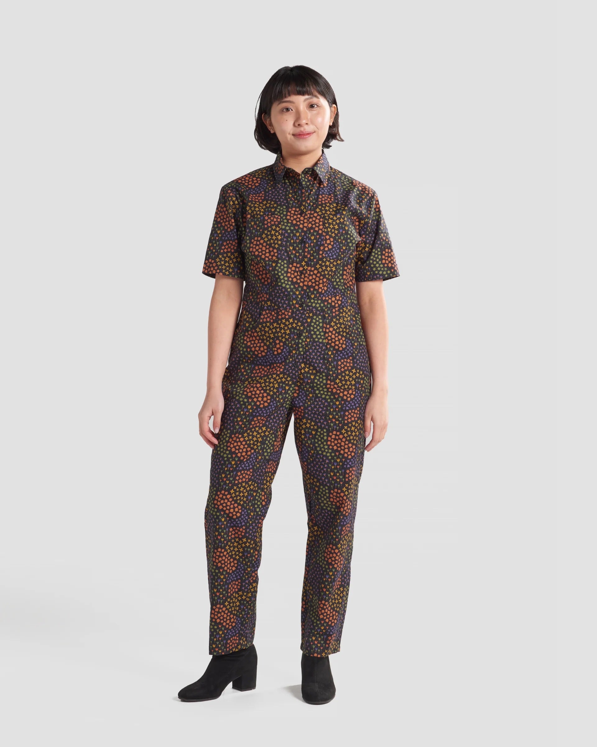 Micro Floral Field Jumpsuit