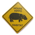 House Hippo Habitat Magnet