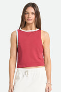 Carefree Organic GD Cropped Tank - Robust Red