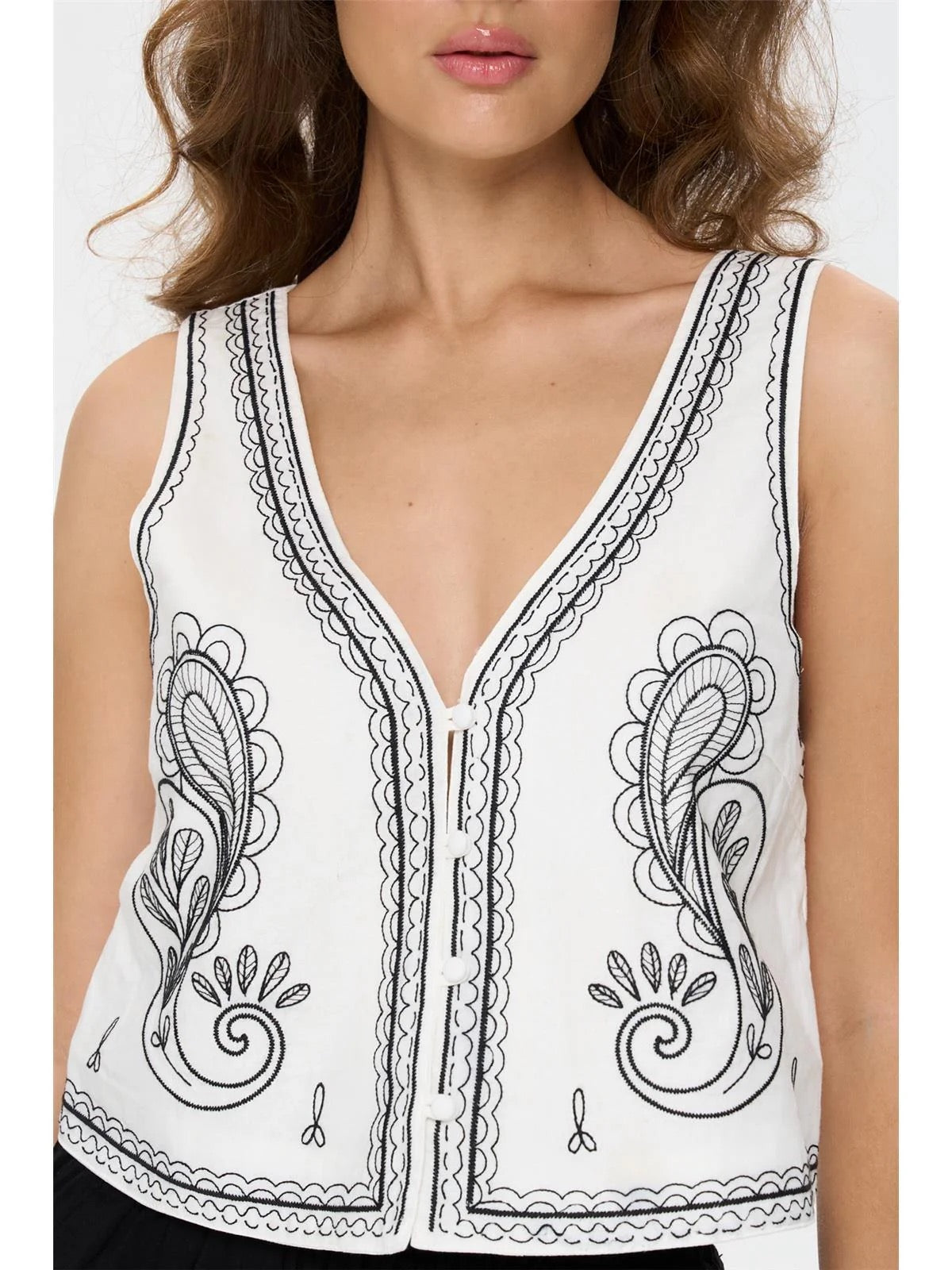 Embroidered Vest