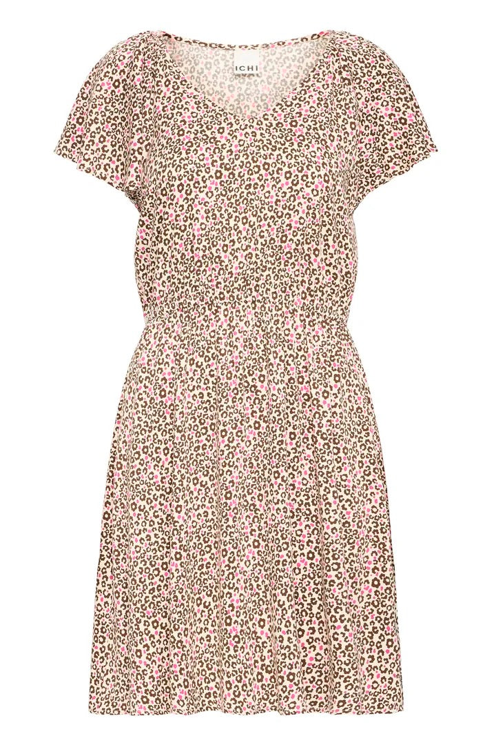 Aya Dress 9 - Beige/Pink