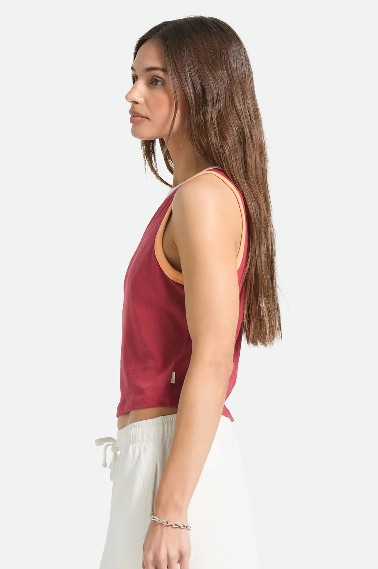 Carefree Organic GD Cropped Tank - Robust Red