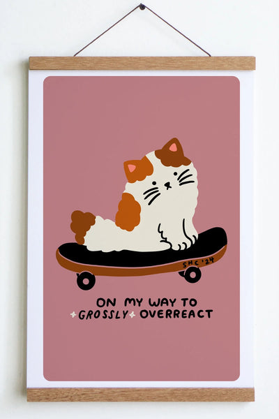 Overreact Print - Rhubarb