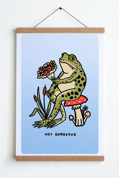 Hey Gorgeous Print - Blues Gradient