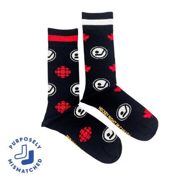 CBC Hockey Night In Canada Logos Socks M