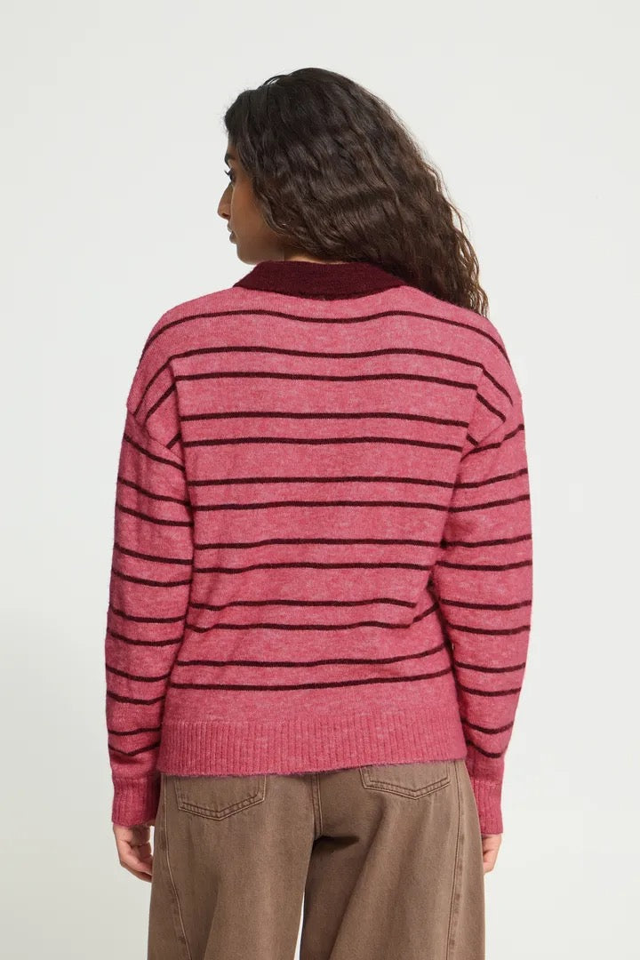 Sage Polo Sweater - Fruit Dove