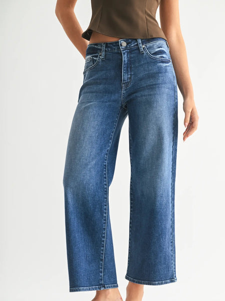 Petite Slim Wide Leg - Dark