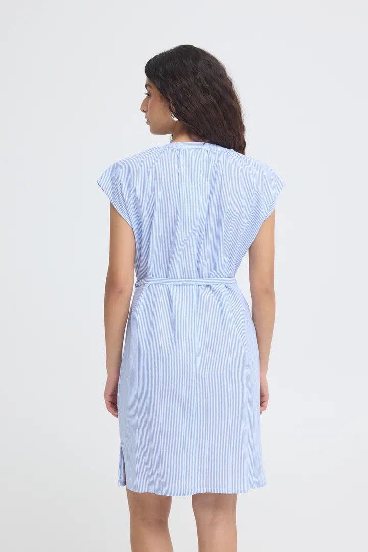 Kalthea Dress - Blue/White