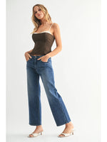 Petite Slim Wide Leg - Dark