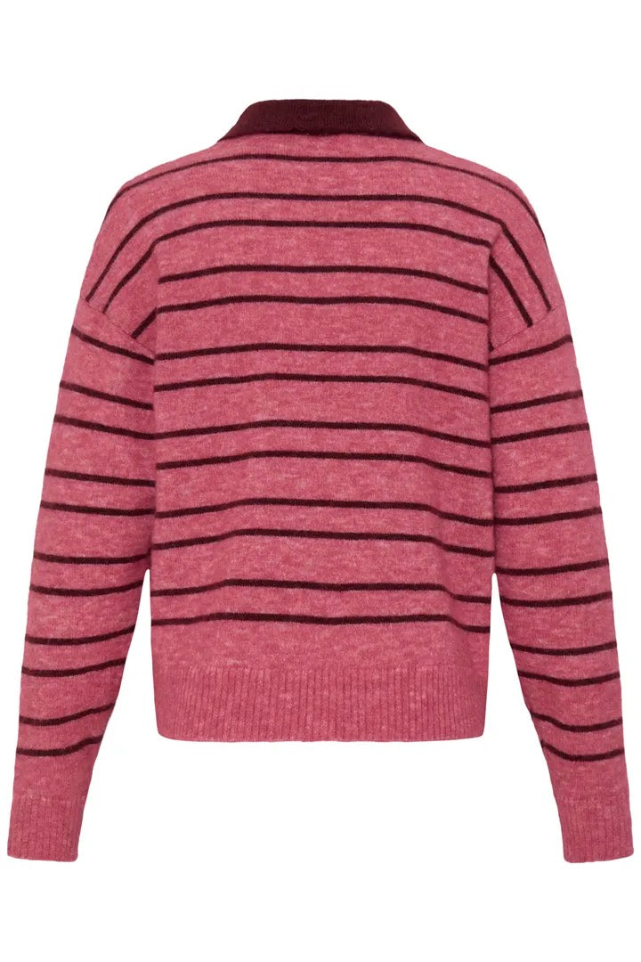 Sage Polo Sweater - Fruit Dove