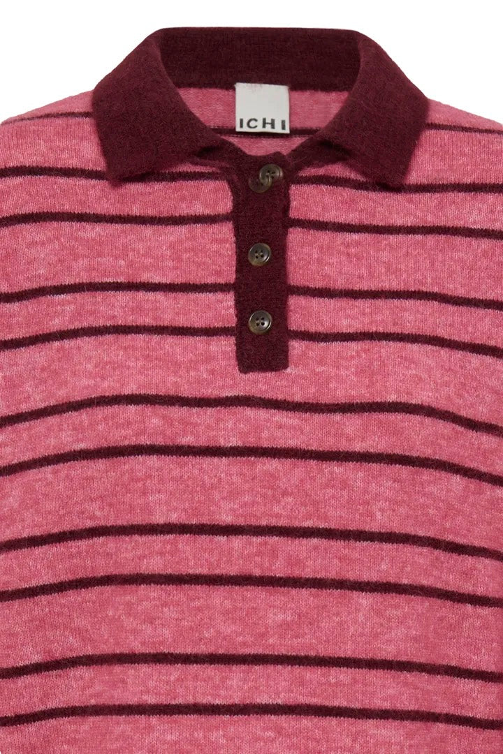 Sage Polo Sweater - Fruit Dove