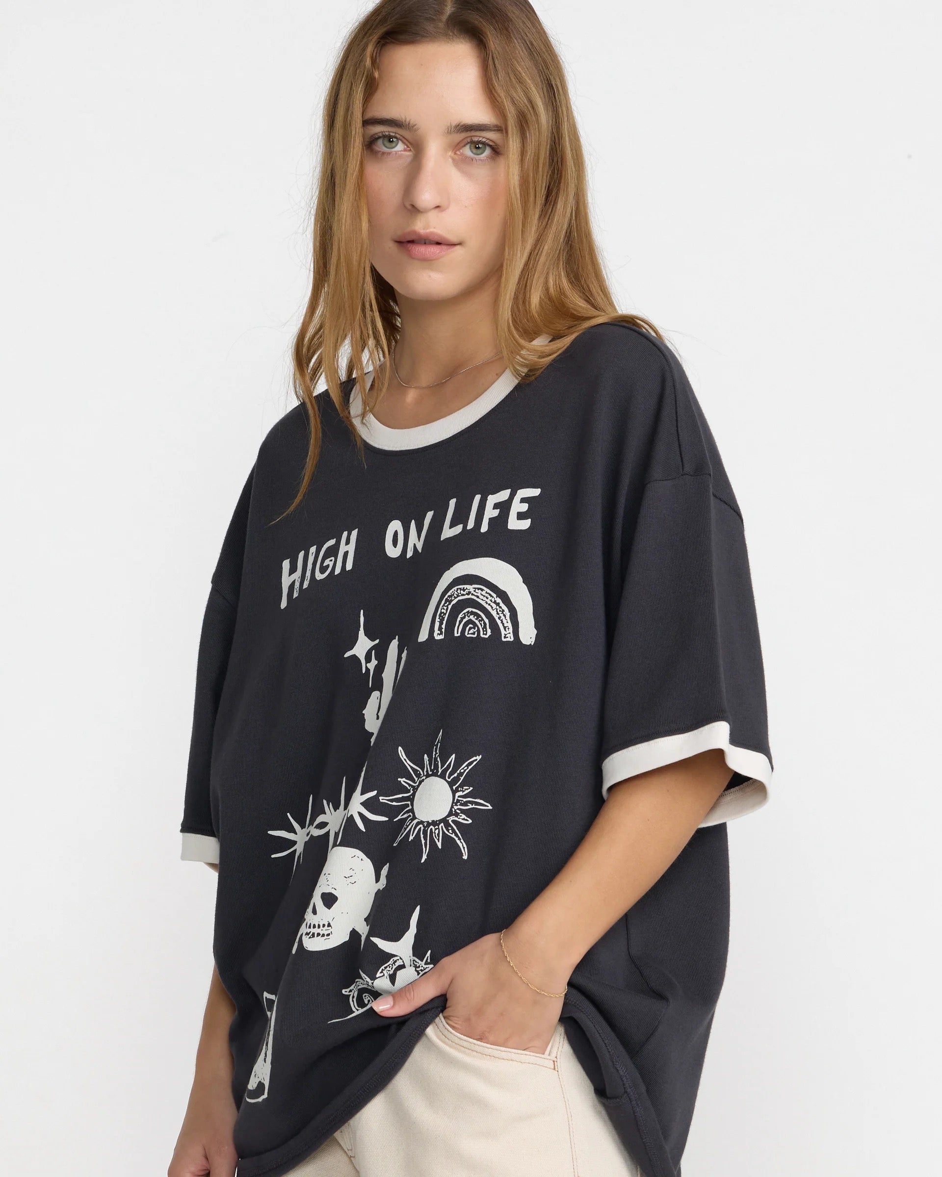 Dani Miller Oversized Ringer - Washed Black