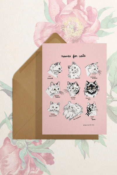 Names For Cats Greeting Card