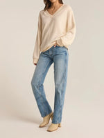 Off The Clock Cozy Sweatshirt - Sea Salt
