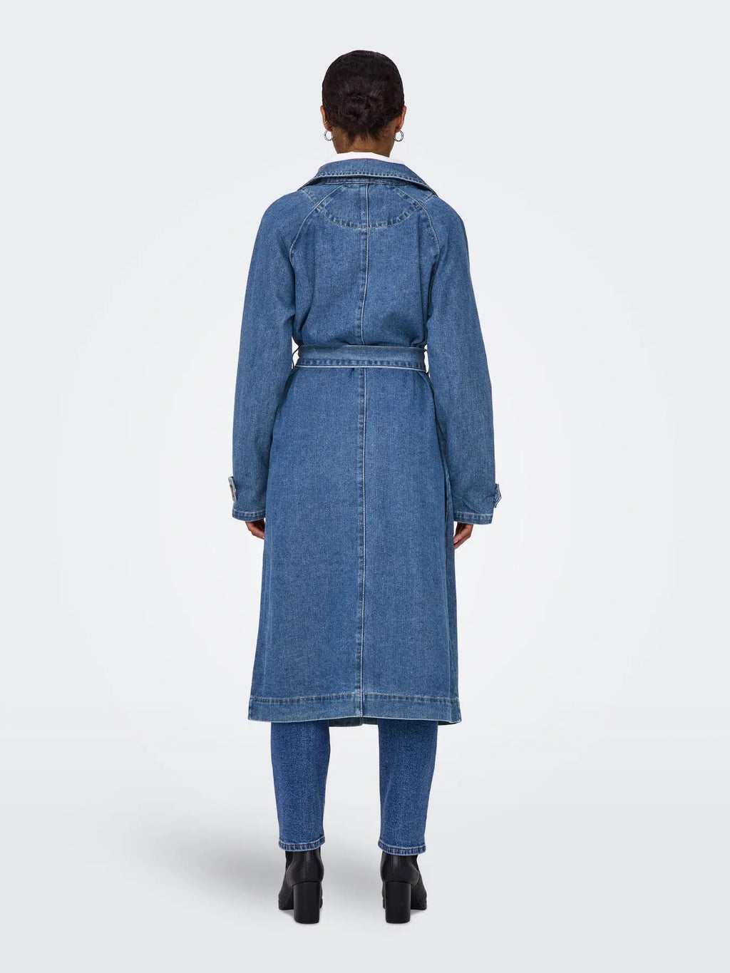 Malou Belted Denim Trench