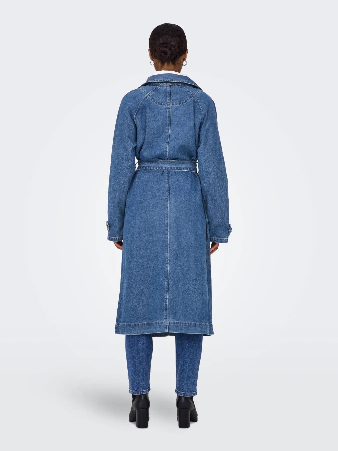 Malou Belted Denim Trench