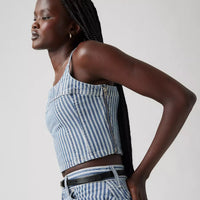Jadine Denim Cami Tank - Mischa Stripe