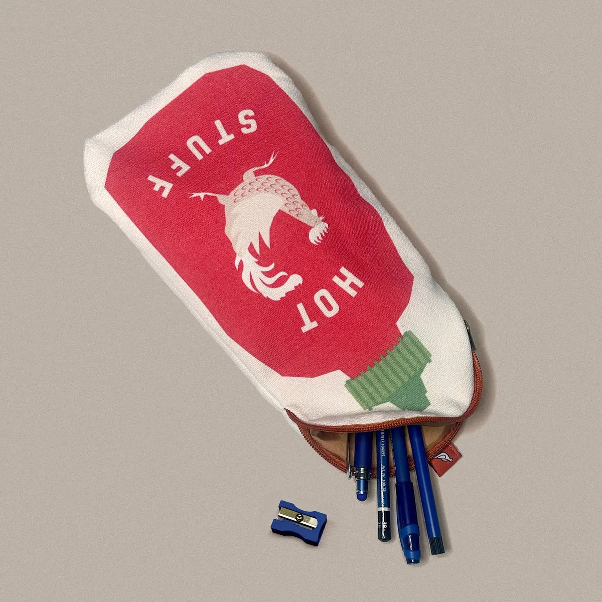 Hot Sauce Canvas Zip Pouch