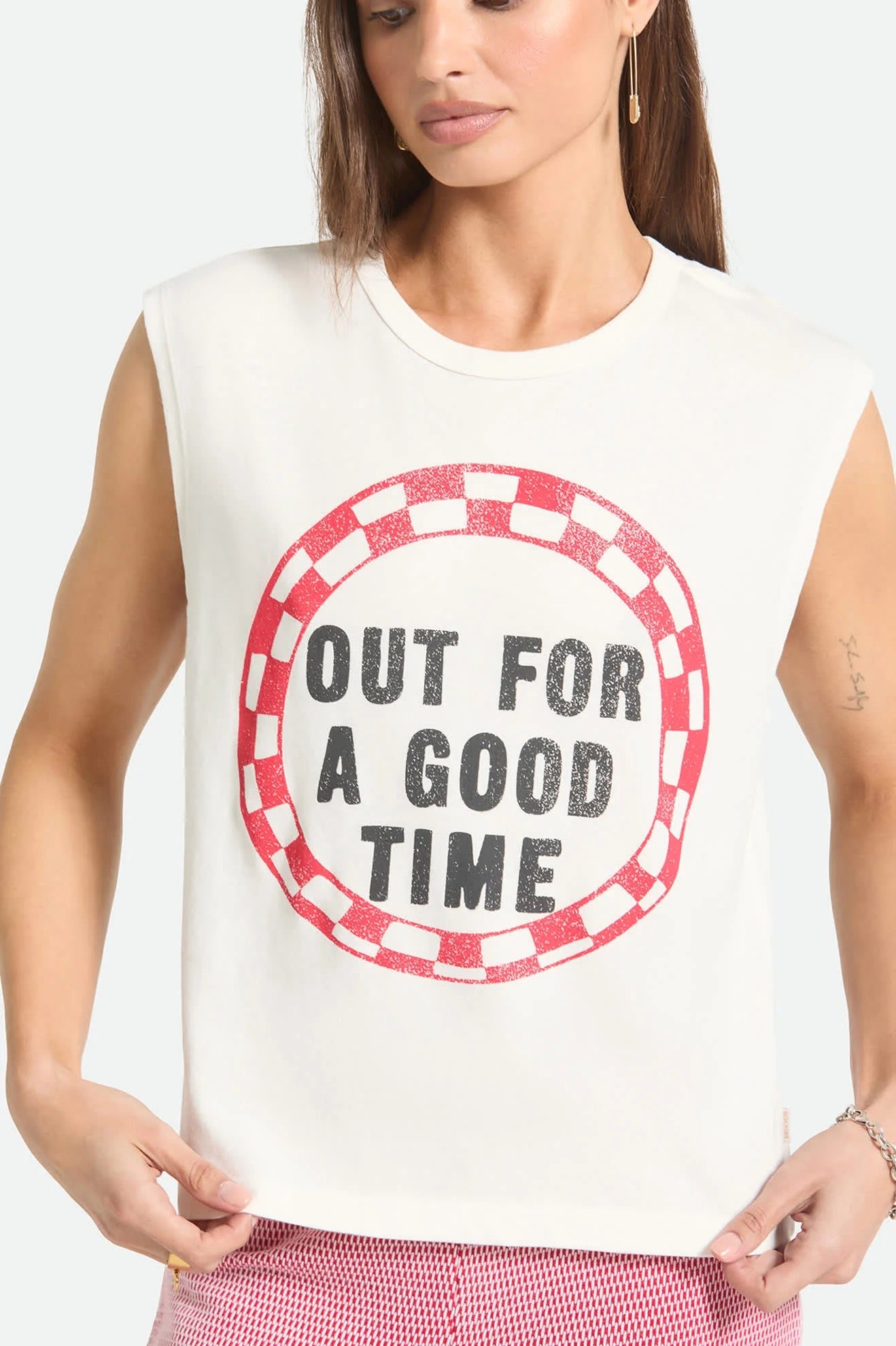 Out For A Good Time Muscle Tank - Off White