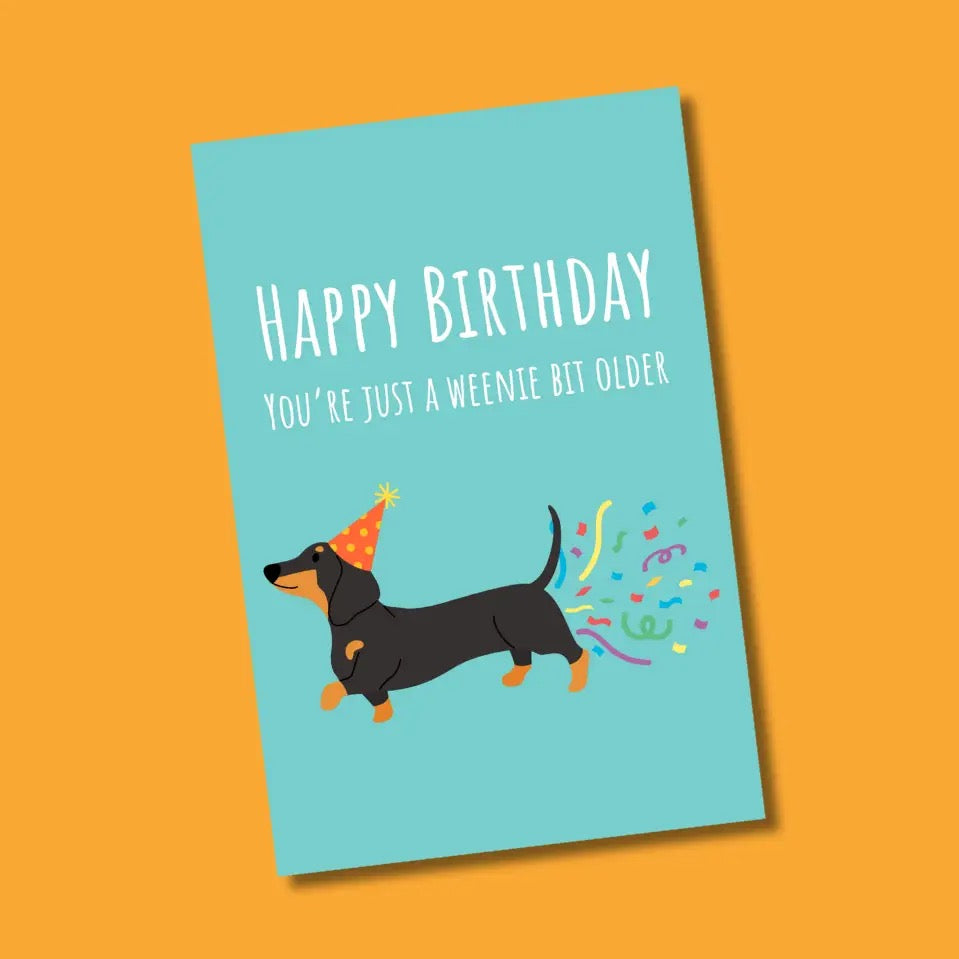 Happy Birthday Weenie Greeting Card