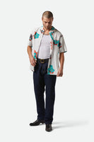 Cru Print Short Sleeve Woven - Off White/Aquatic Green Floral