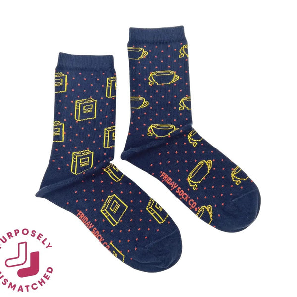 Book & Tea Mismatched Socks