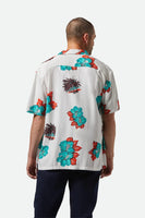 Cru Print Short Sleeve Woven - Off White/Aquatic Green Floral
