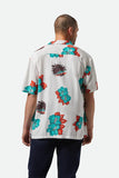 Cru Print Short Sleeve Woven - Off White/Aquatic Green Floral