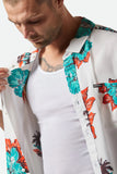 Cru Print Short Sleeve Woven - Off White/Aquatic Green Floral