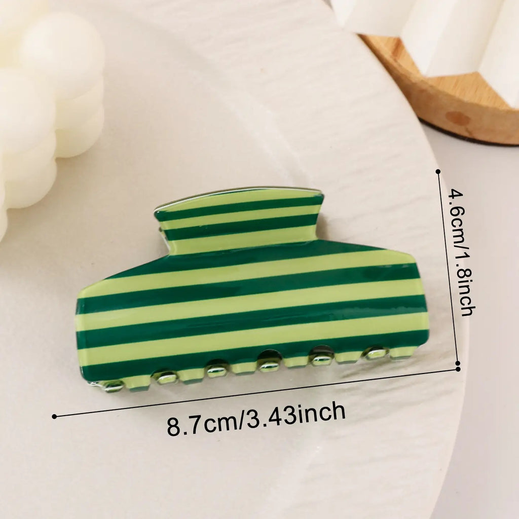 Striped Acrylic Hair Claw