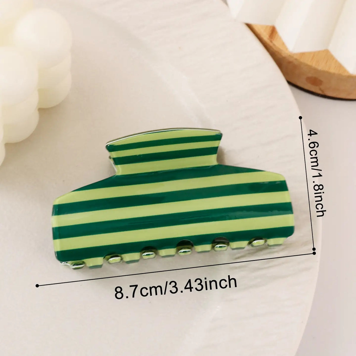 Striped Acrylic Hair Claw