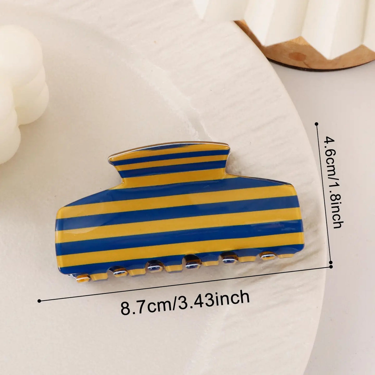Striped Acrylic Hair Claw