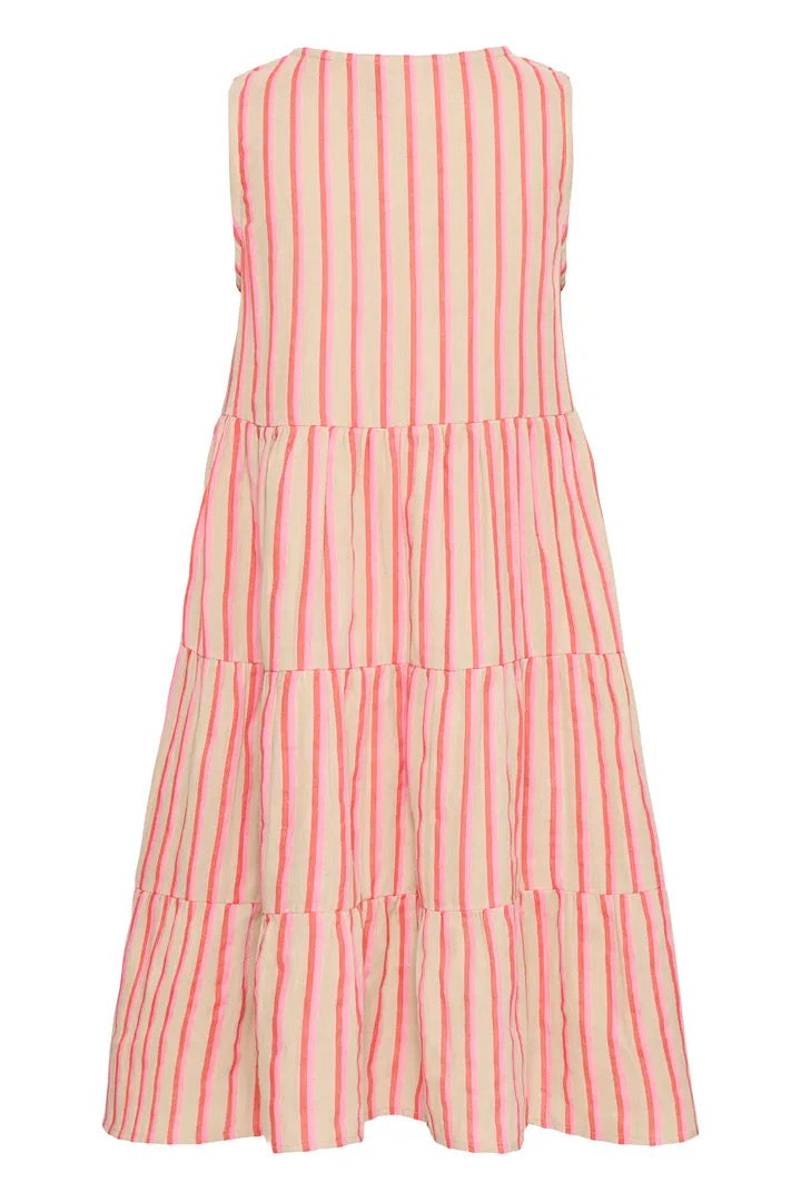 Foxa Sleeveless Dress Stripe - Azalea Stripe