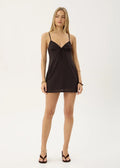 Lani Polka Recycled Mesh Dress - Coffee