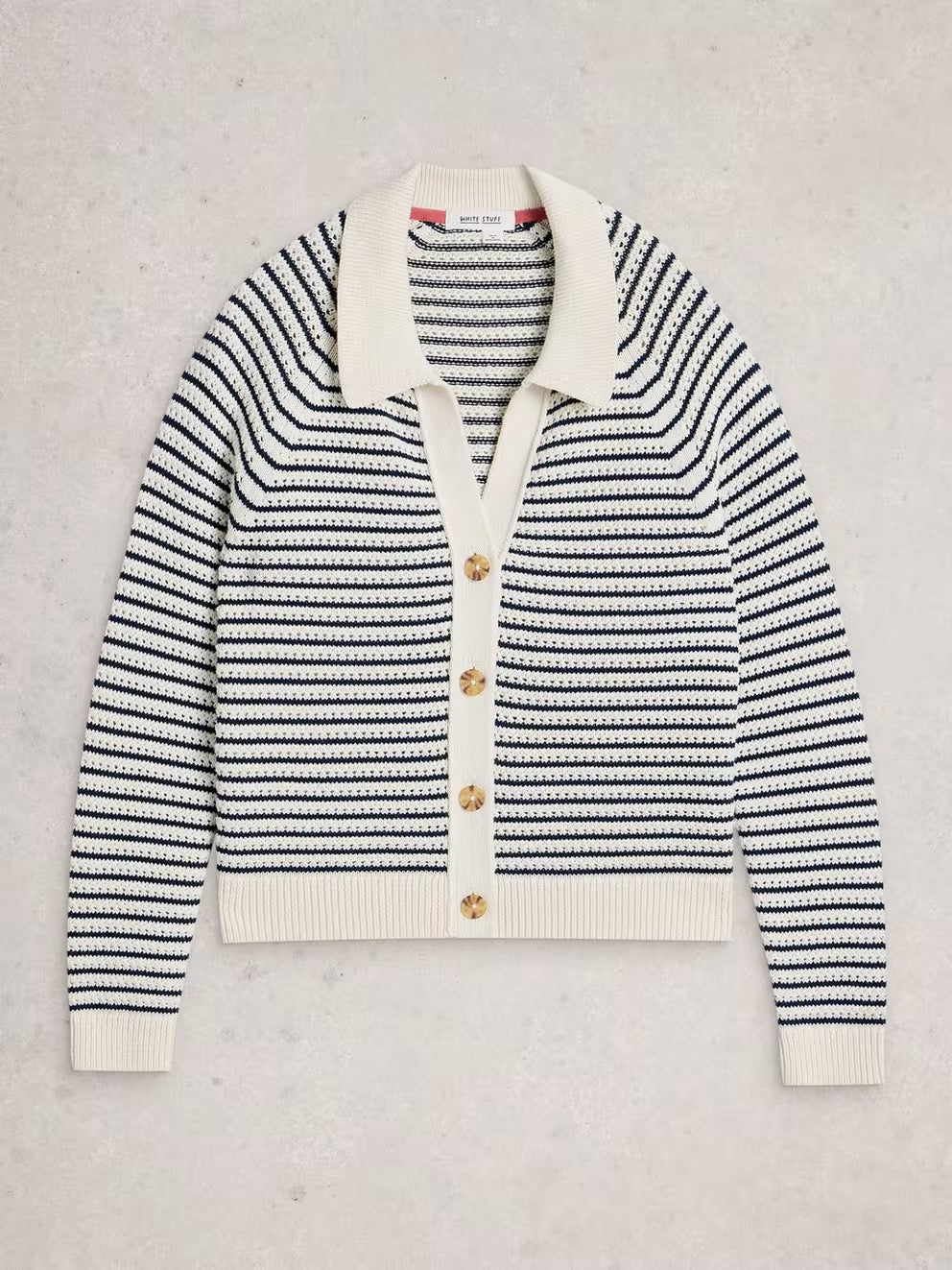 Chaterly Stripe Cardigan - Ivory Multi