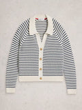 Chaterly Stripe Cardigan - Ivory Multi