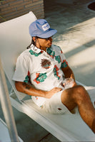 Cru Print Short Sleeve Woven - Off White/Aquatic Green Floral