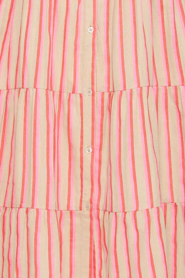 Foxa Sleeveless Dress Stripe - Azalea Stripe