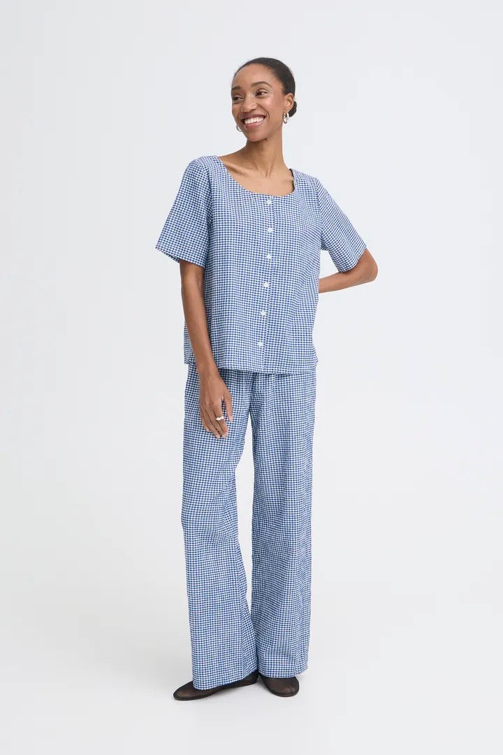 Jilma Shirt - Sodalite Blue/White Check
