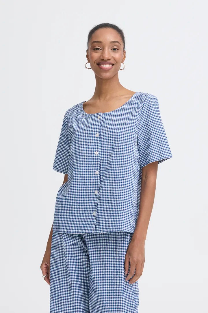 Jilma Shirt - Sodalite Blue/White Check