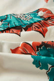 Cru Print Short Sleeve Woven - Off White/Aquatic Green Floral