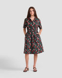 Strawberry Fields Printed Pocket Shirt Dress